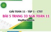 Giải bài 5 trang 33 Toán 11 tập 1 SGK Chân trời sáng tạo